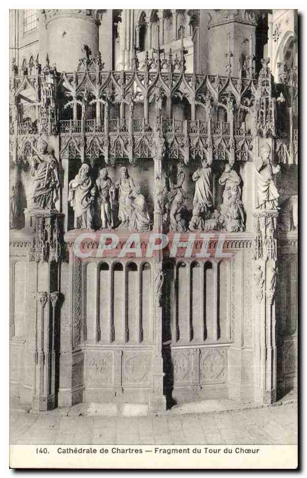 Chartres CPA Cathedrale Fragment du tour du choeur