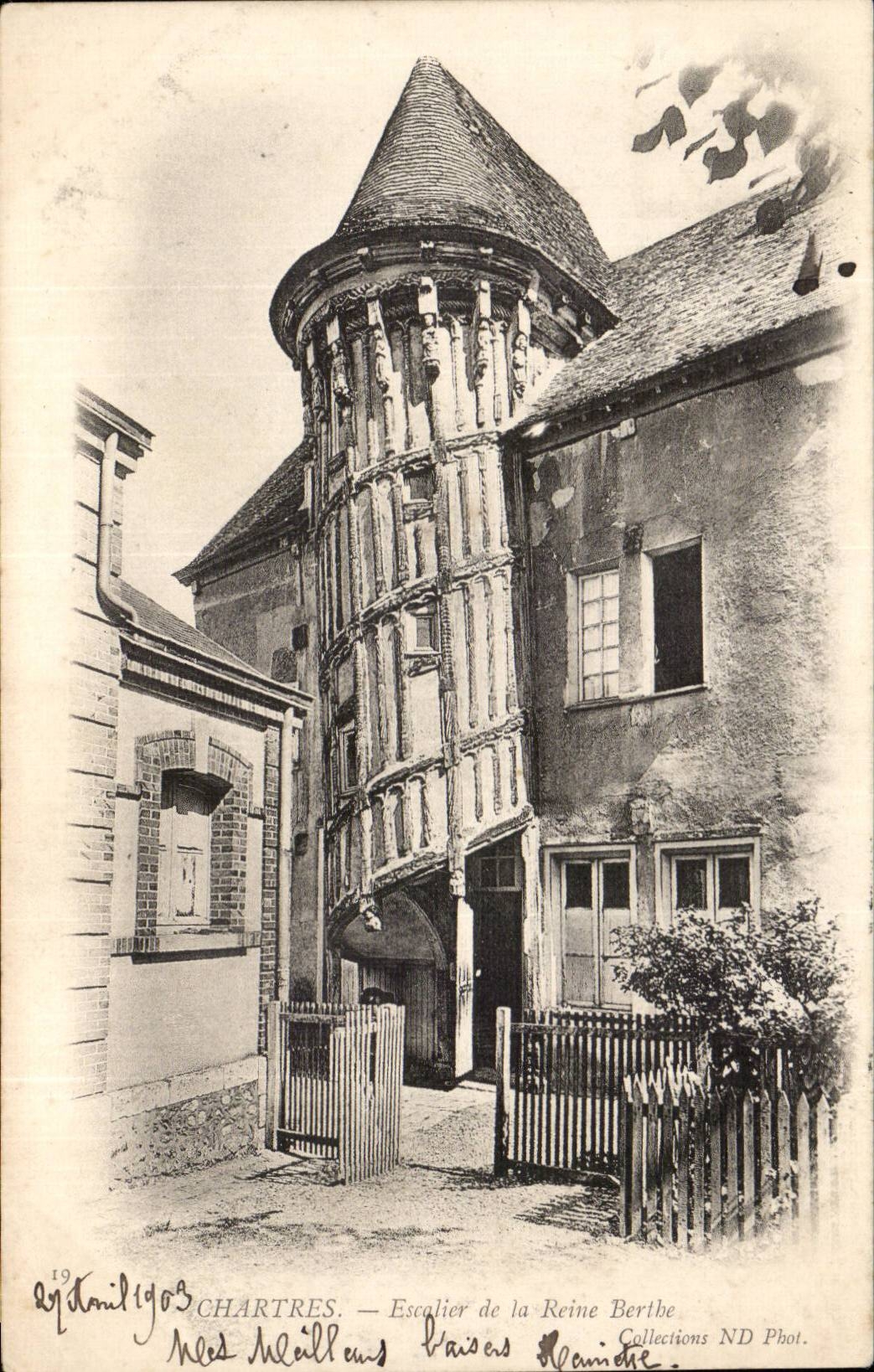 Chartres CPA Escalier de la reine Berthe