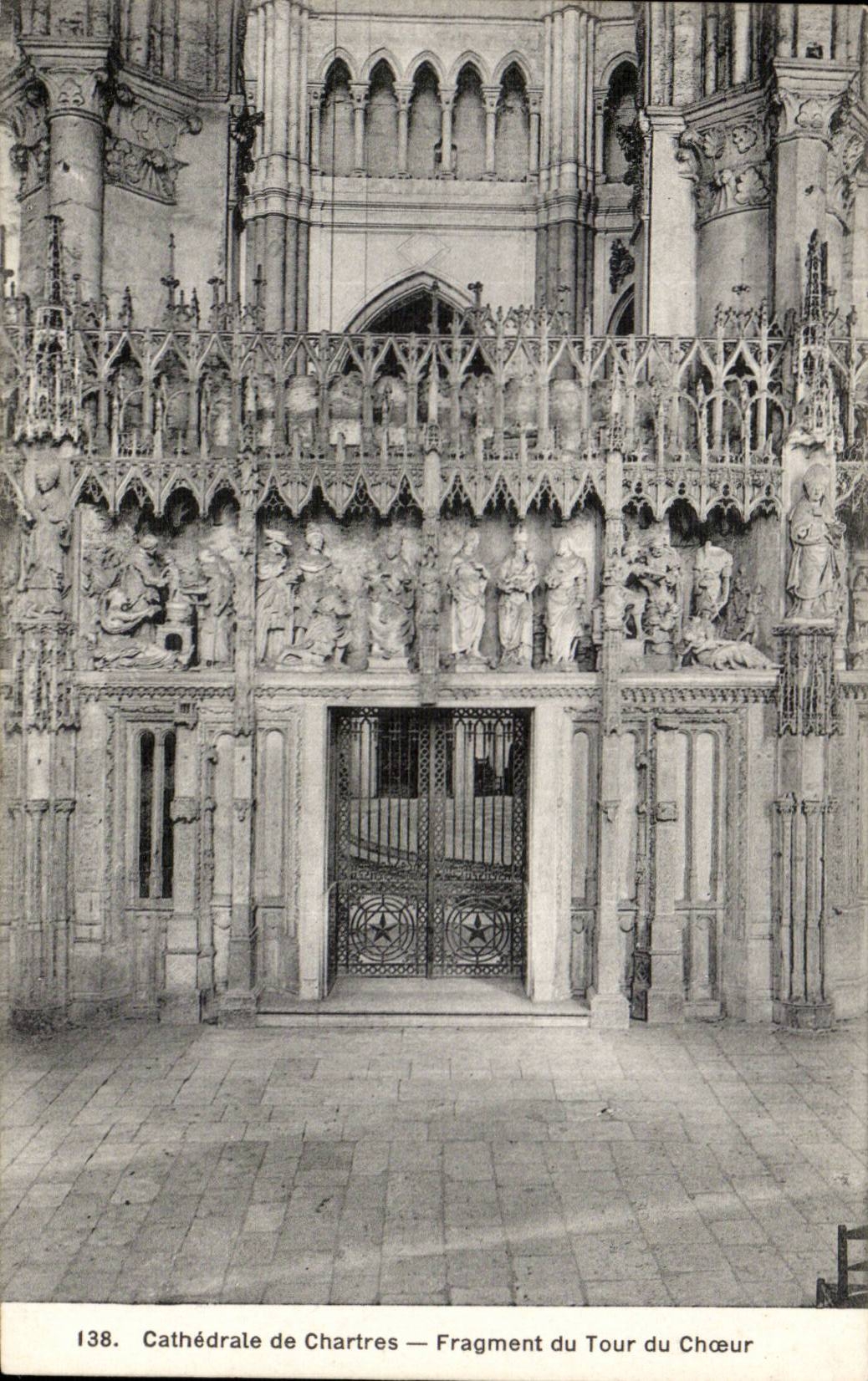 Chartres CPA Cathedrale Fragment du tour du choeur