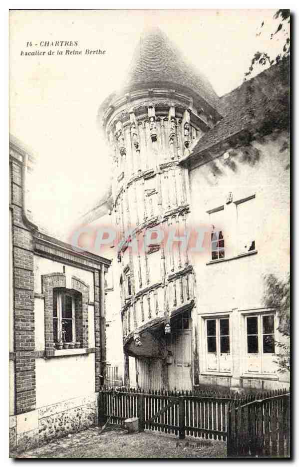 Chartres CPA Escalier de la Reine Berthe