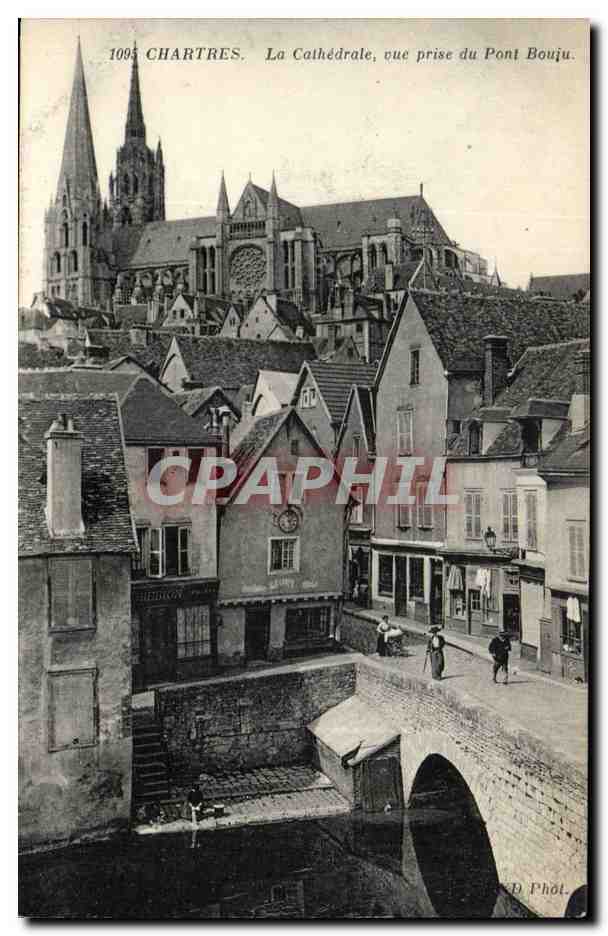 Chartres — La Cathédrale vue prise du Pont Bouju — Phol