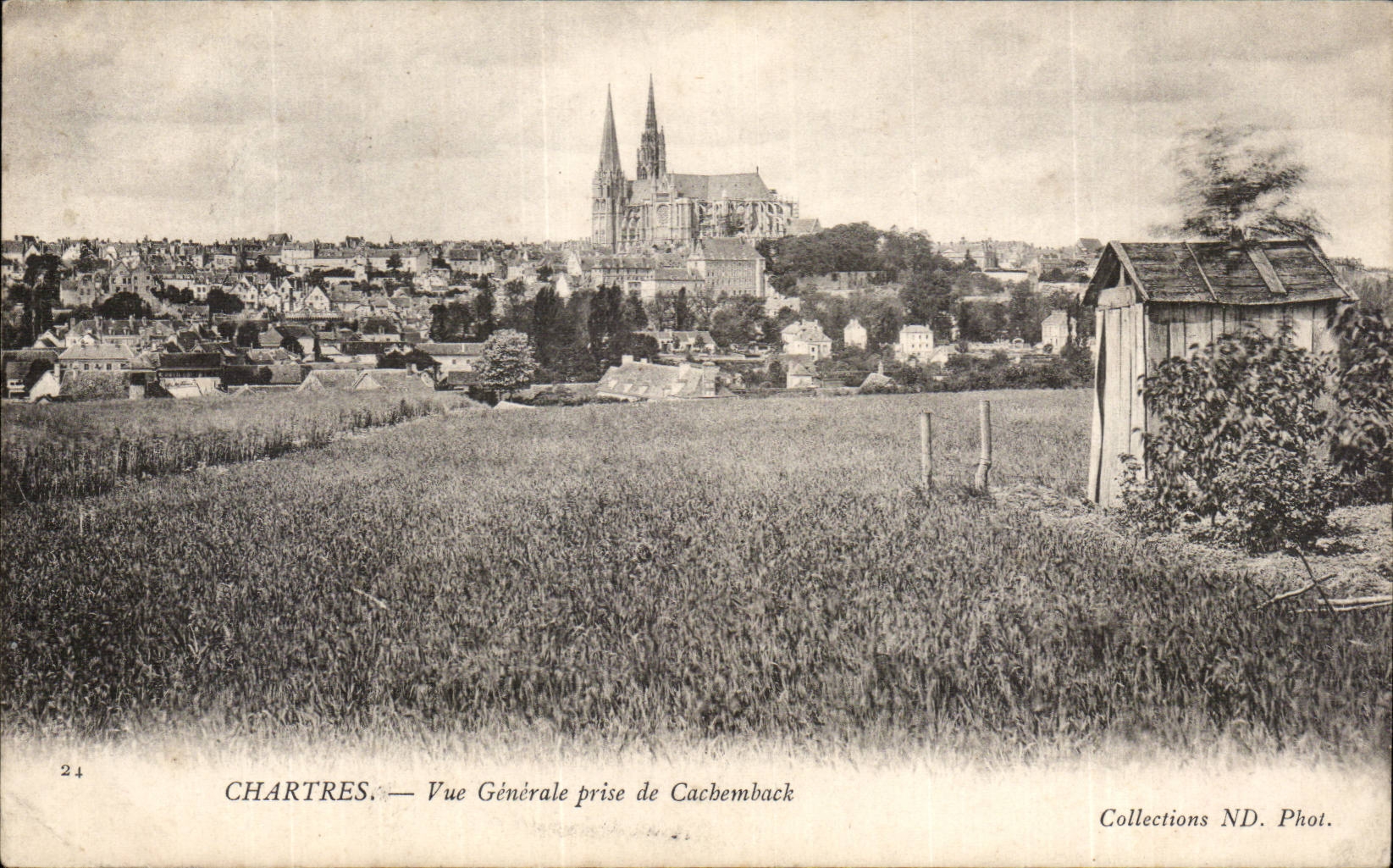 Chartres CPA Vue generale prise de Cachemback