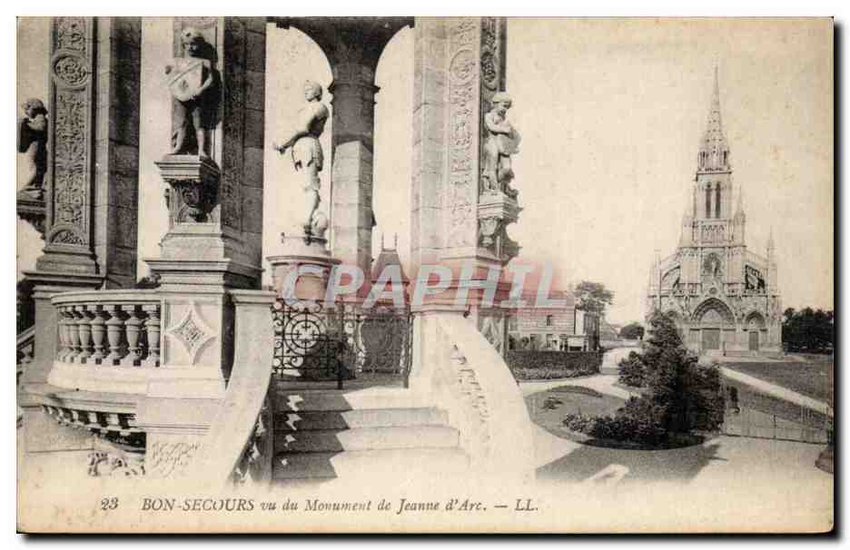 CPA Bonsecours vu du monument de Jeanne d'arc