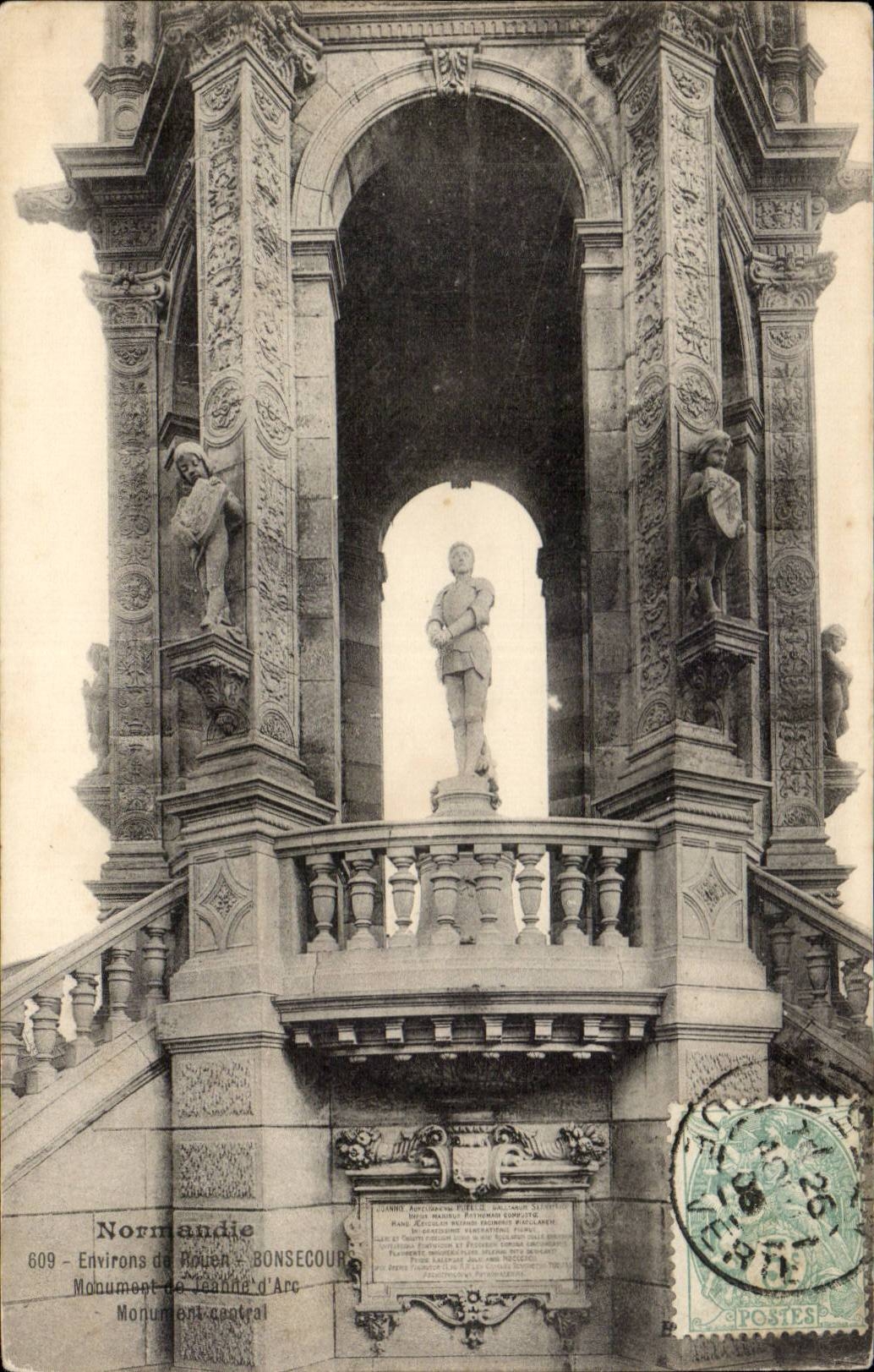 CPA Environs de Rouen Bonsecours Monument de Jeanne d'arc