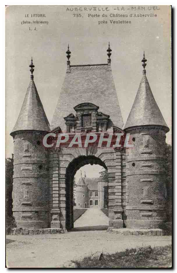 CPA Auberville la Manuel Porte du chateau d'Auberville pres Veulettes