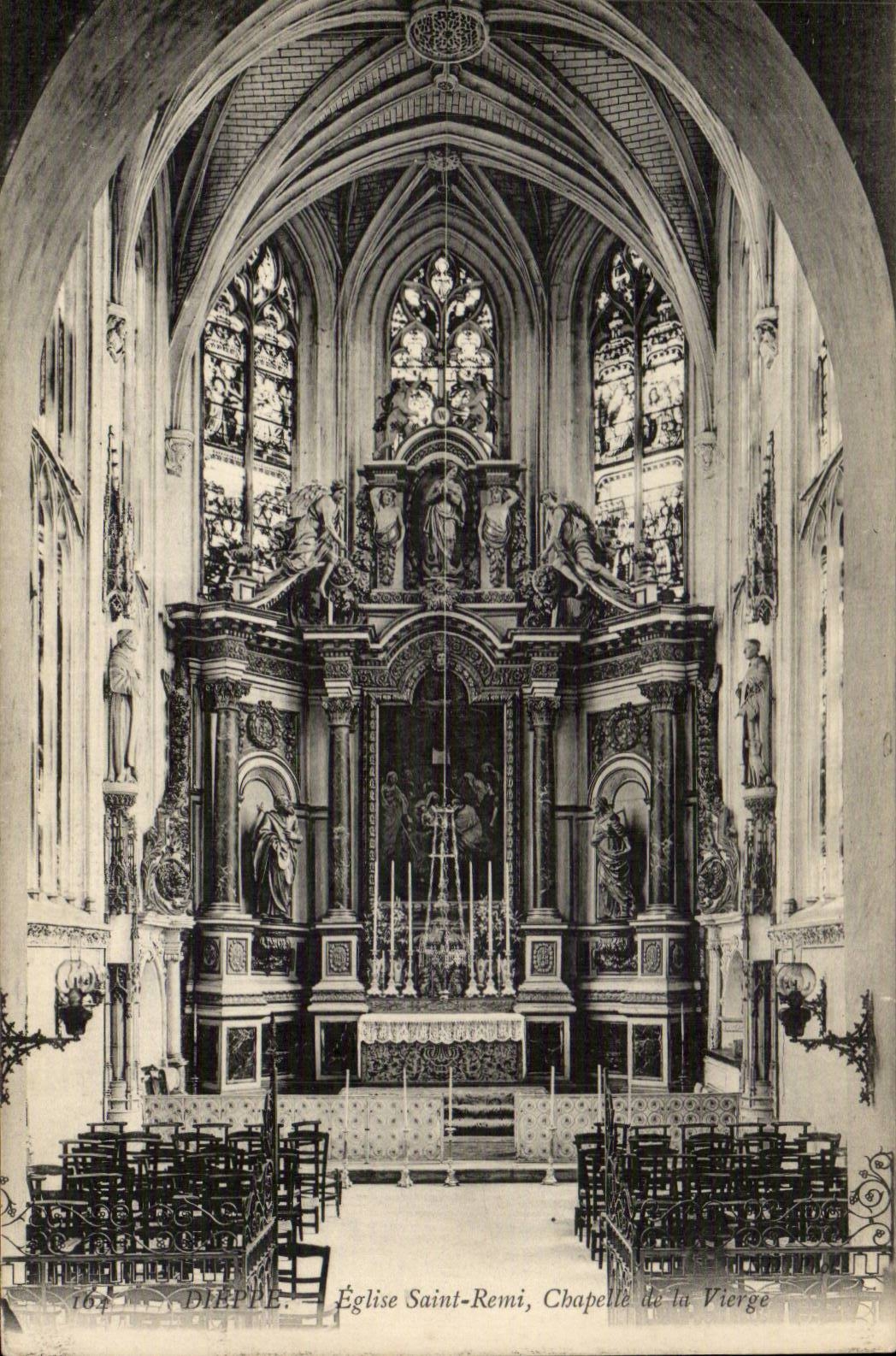 CPA Dieppe Eglise Saint Remi Chapelle de la vierge