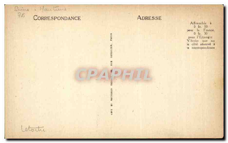 CPA Dieppe Eglise Saint Jacques — Rückseite