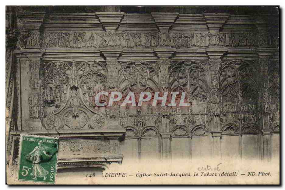 CPA Dieppe Eglise Saint Jacques Le tresor