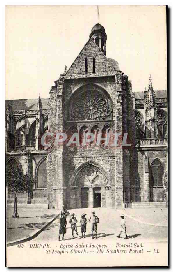 CPA Dieppe Eglise Saint Jacques Portail Sud 