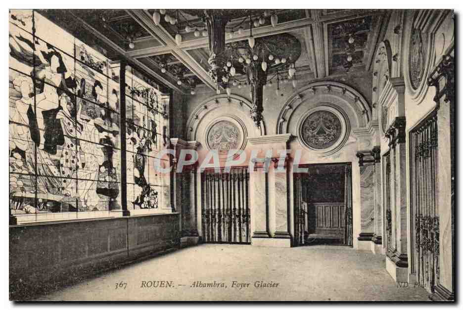 CPA Rouen Alhambra Foyer glacier
