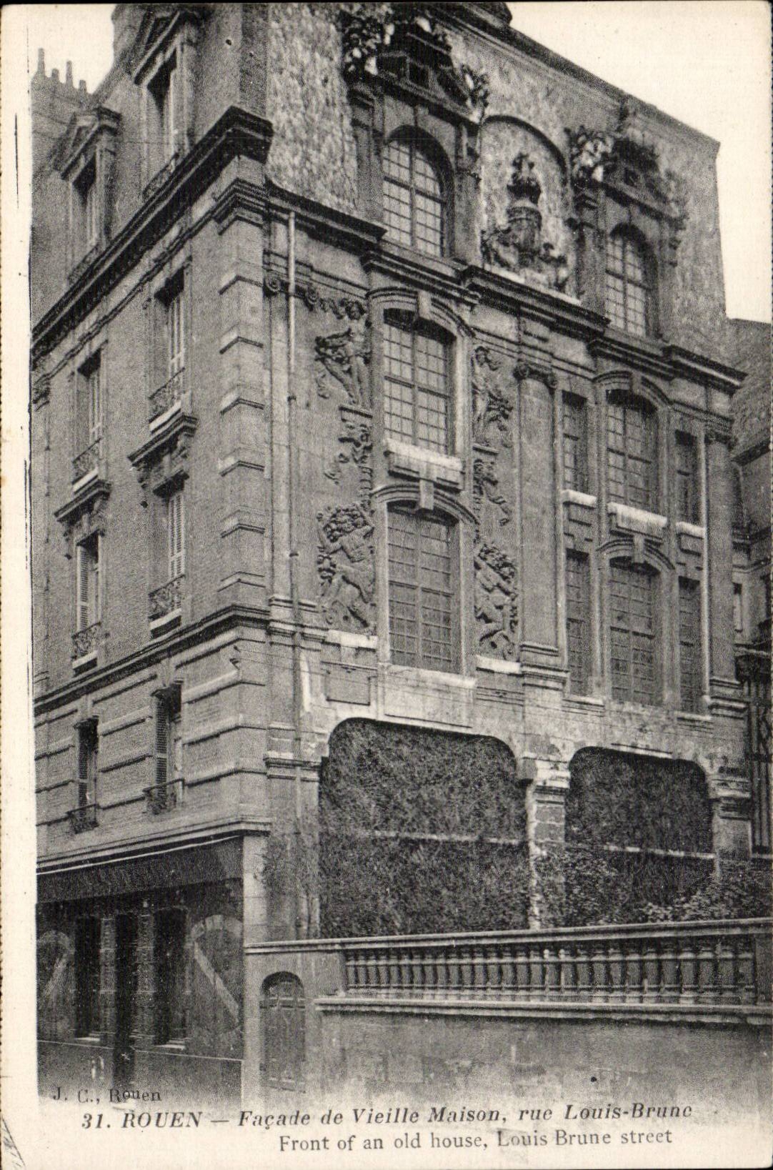CPA Rouen Facade de vieille maison rue Louis Blanc