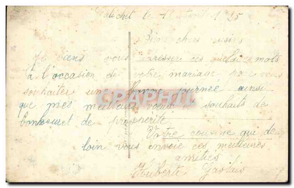 CPA Fantaisie Femme  — Rückseite