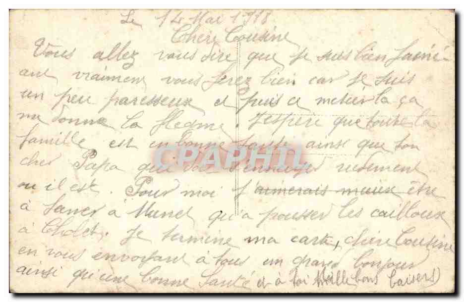 CPA Fantaisie Femme — Rückseite
