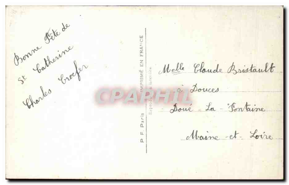 CPA Fantaisie Femme — Rückseite