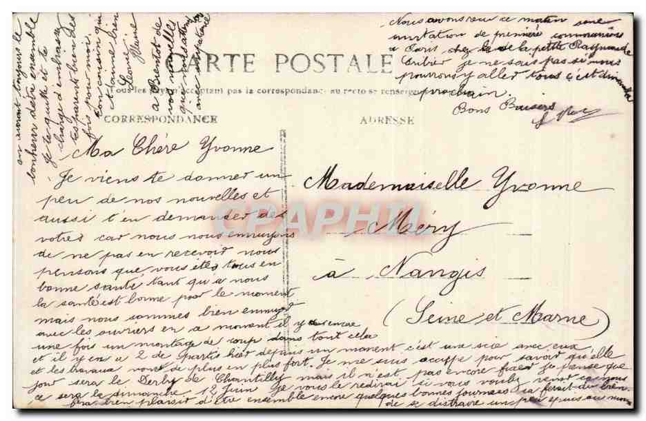 CPA Fantaisie Homme — Verso