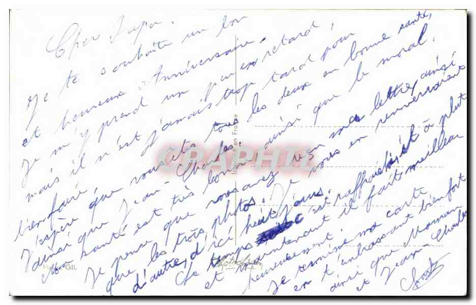 CPA Fantaisie Fleurs Heureux anniversaire — Verso