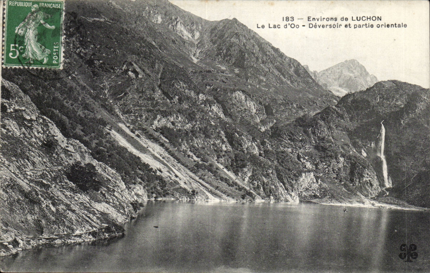 Le Lac d'Oo - Déversoir et partie orientale — Environs de LUCHON — éditeur CP 183