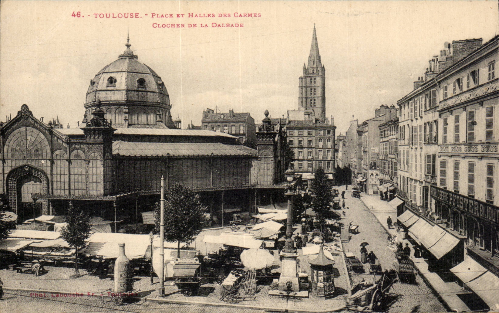 Toulouse - Place et Halles des Carmes — Clocher de la Dalbade