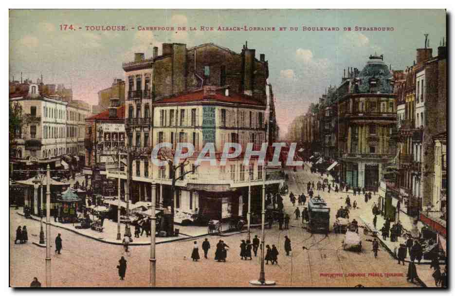Toulouse - Carrefour de la Rue Alsace-Lorraine et du Boulevard de Strasbourg
