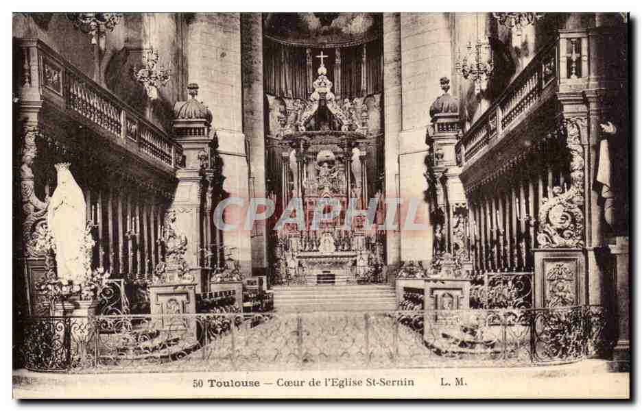 CPA Toulouse Coeur de l'eglise St Sernin