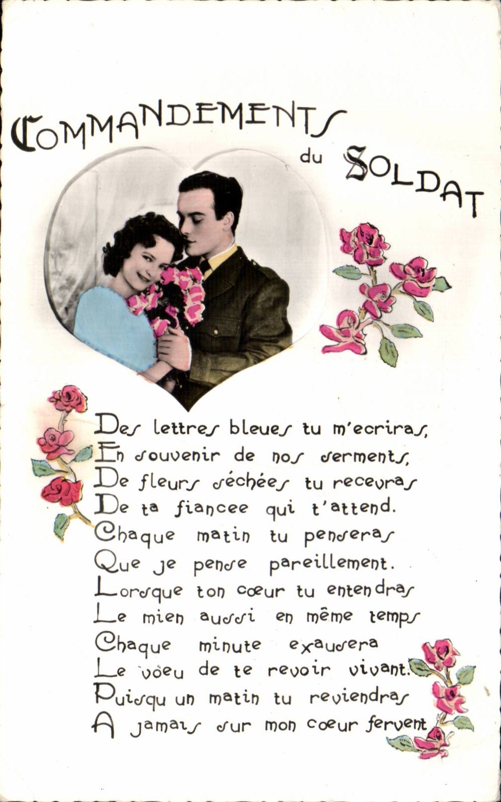 CPA Fantaisie Commandement du soldat Militaria