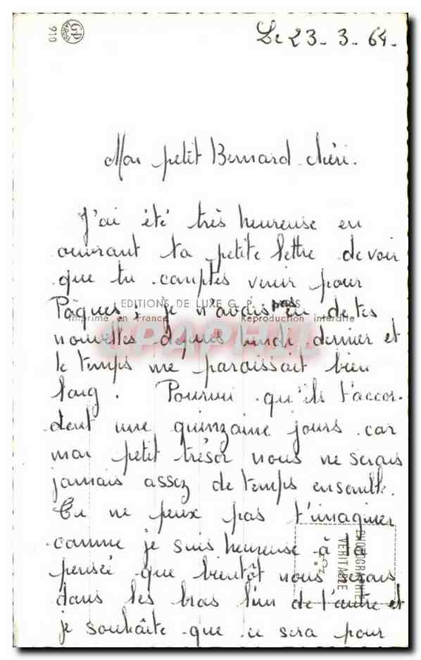 CPA Fantaisie Commandement du soldat Militaria — Verso