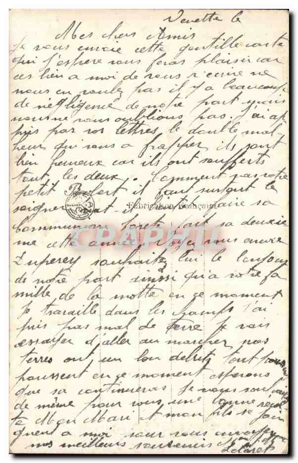 CPA Fantaisie Femme Joyeuses Paques Easter — Verso