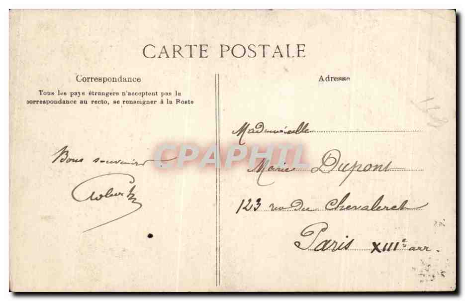 CPA Fantaisie En Bretagne Lits clos et berceaux Folklore Costume — Verso
