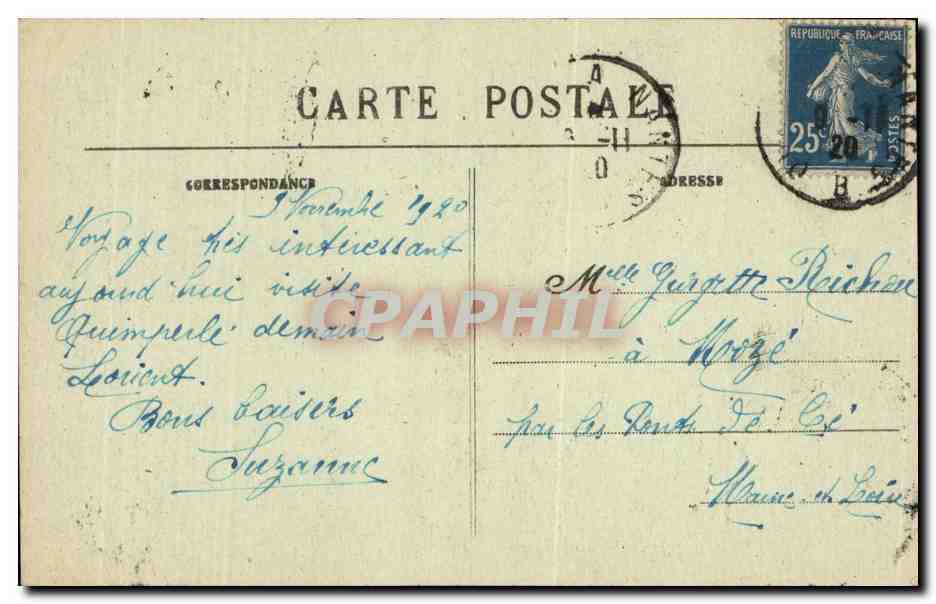 CPA Fantaisie En Bretagne Lits clos et berceaux Folklore Costume — Verso