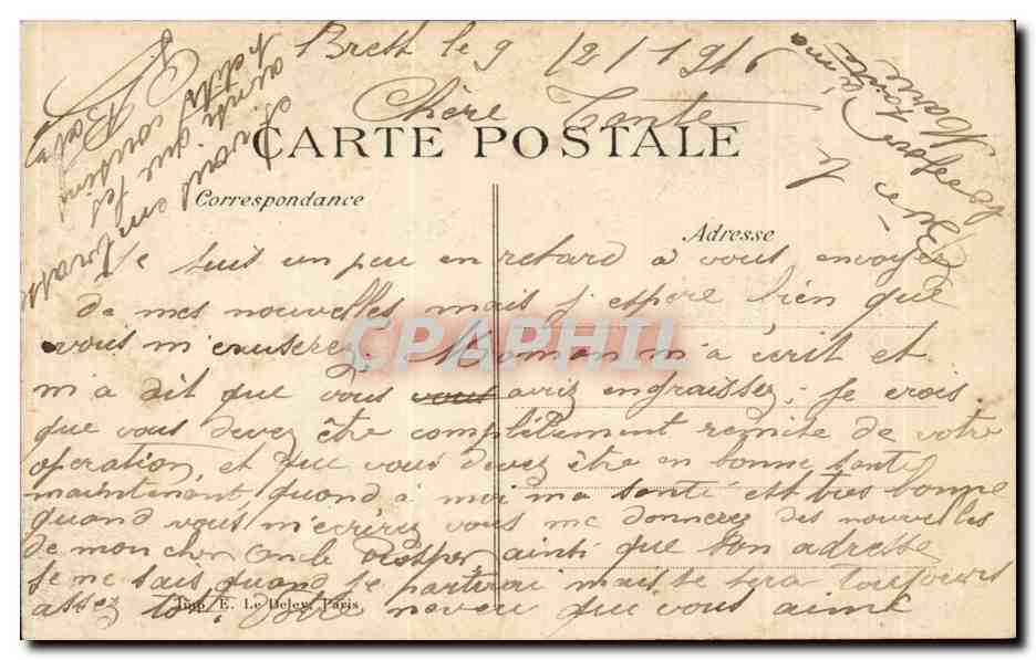 CPA Fantaisie En Bretagne Lits clos et berceaux Folklore Costume — Verso