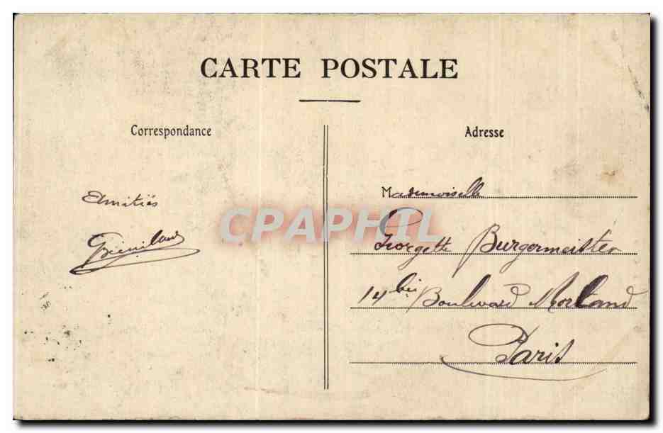CPA Fantaisie En Bretagne Lits clos et berceaux Folklore Costume — Verso