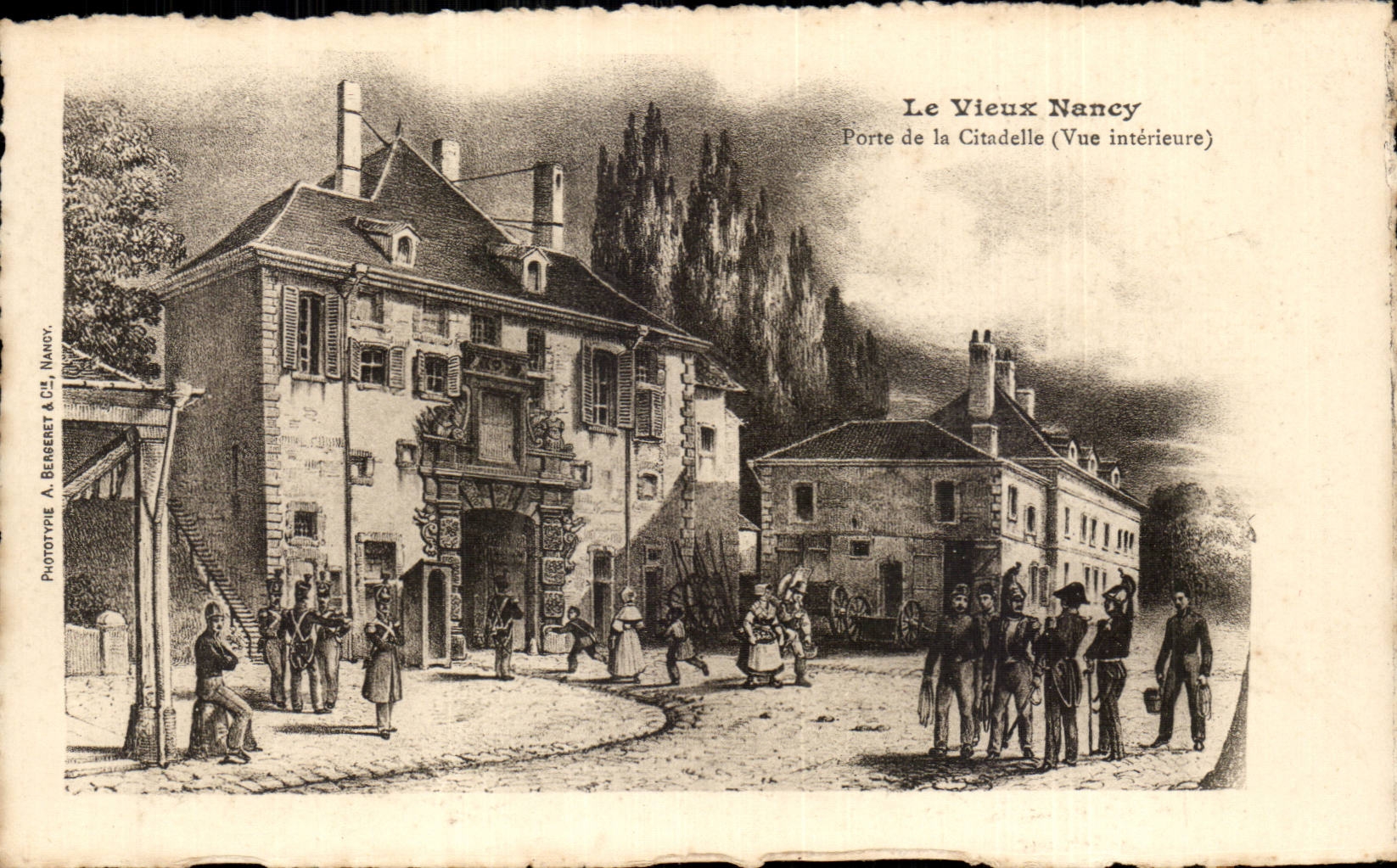 Porte de la Citadelle — Vue intérieure — Phototypie A. Berberet & Cie, Nancy