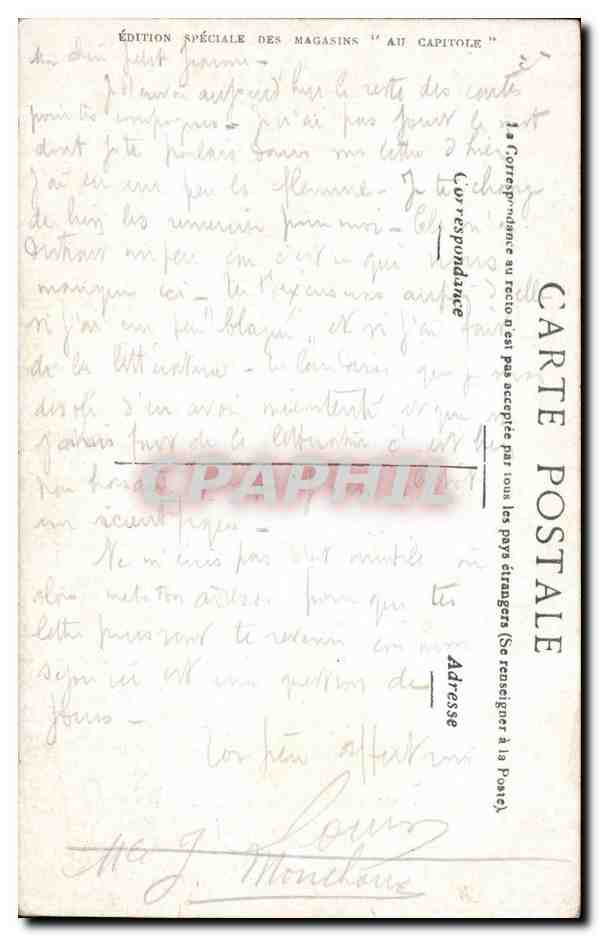 CPA Toulouse Le donjon — Verso