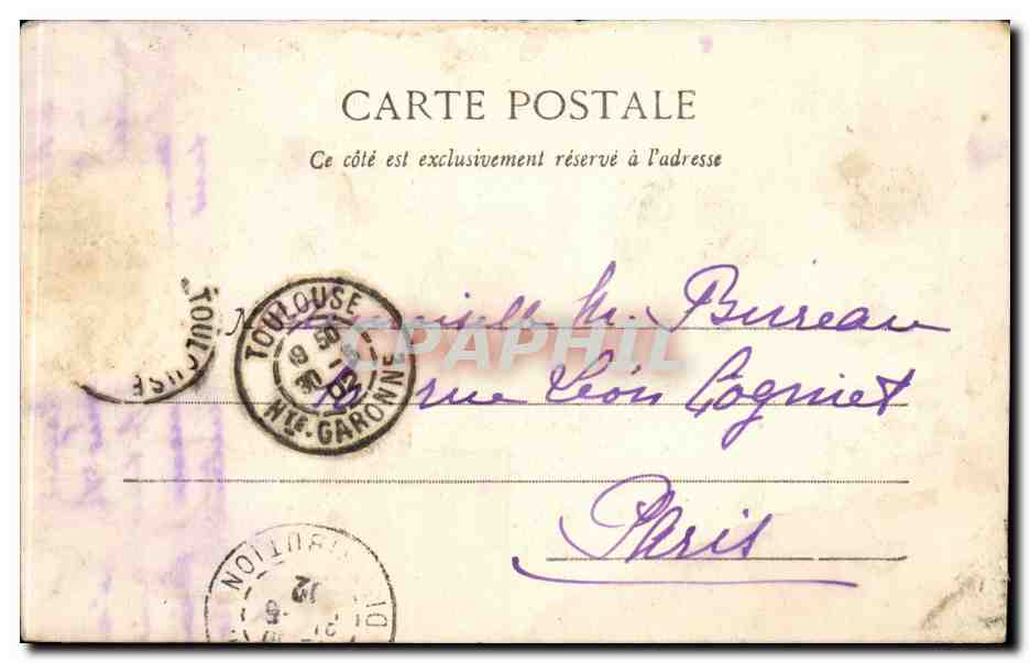 CPA Toulouse Pont St Pierre — Verso
