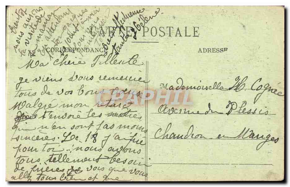 Bretagne CPA Les lits clos Le berceau Folklore — Rückseite