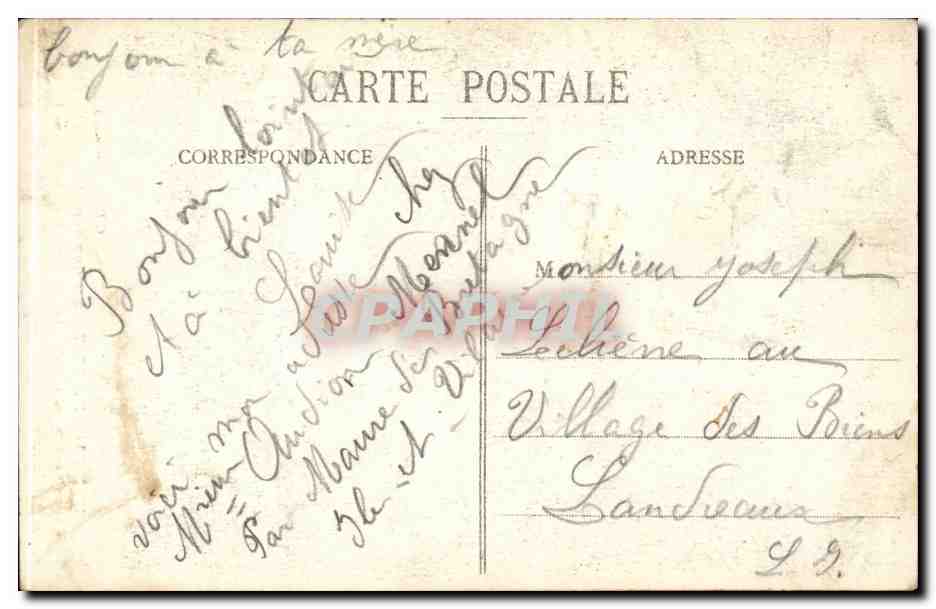 Bretagne CPA Les lits clos Folklore Costume — Rückseite