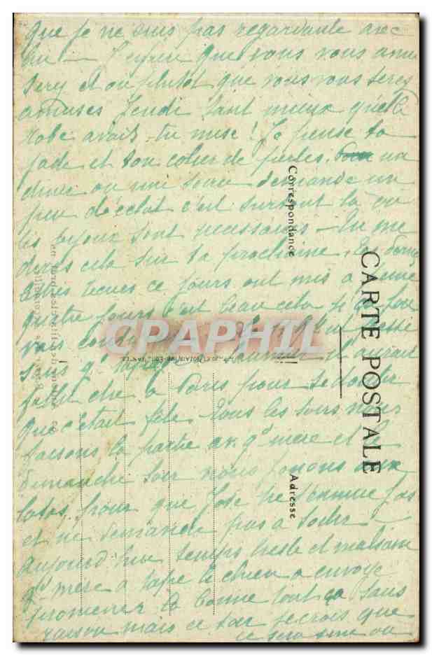 Bretagne CPA Les lits clos Folklore Costume Le baiser des accordailles — Verso