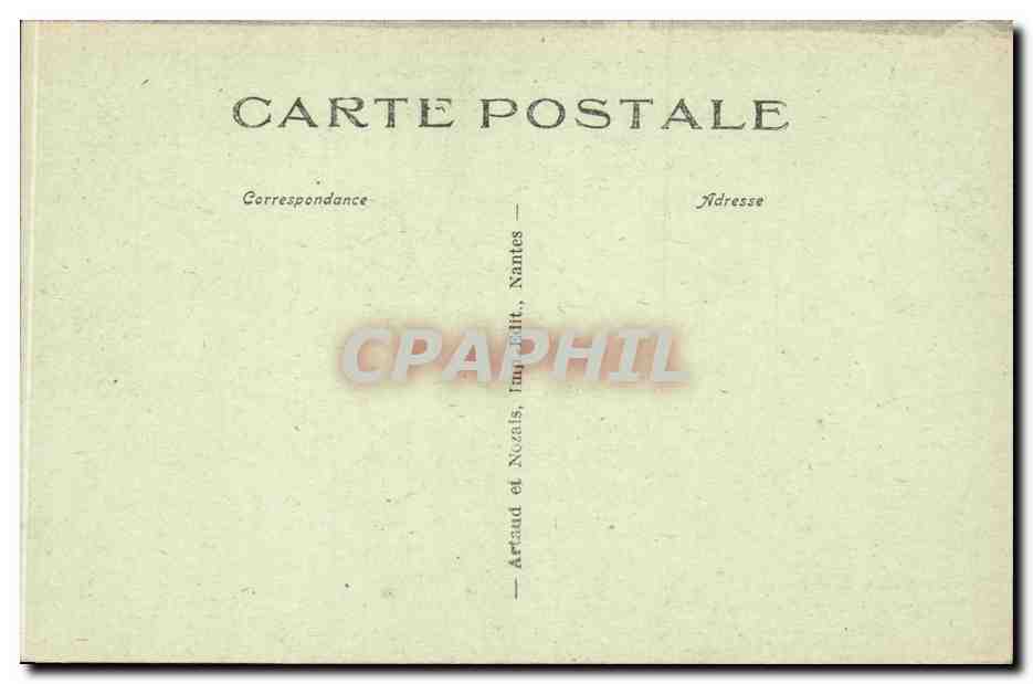 Bretagne CPA Les lits clos Folklore Costume Une chaumiere et un coeur — Verso