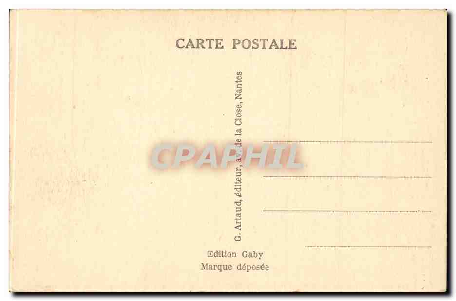 Bretagne CPA Les lits clos Folklore Costume Enfants — Rückseite