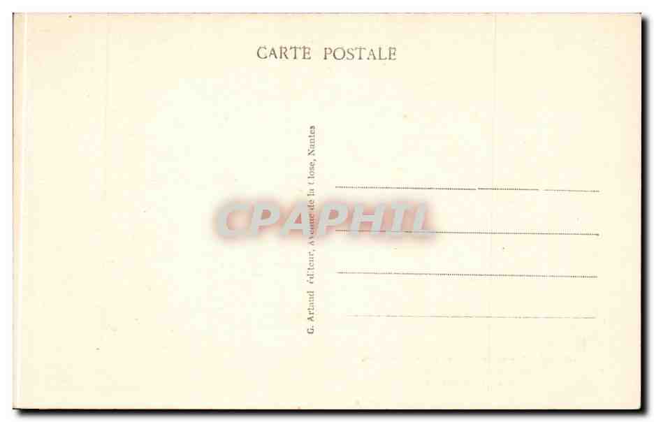 Bretagne CPA Les lits clos Folklore Costume  — Verso