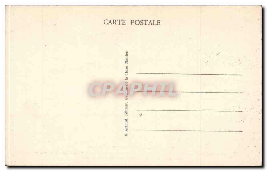 Autour des Lits clos bretons — scène de vie quotidienne — G. Artanaud, éditeur, Avenue de la Close, Nantes — Rückseite
