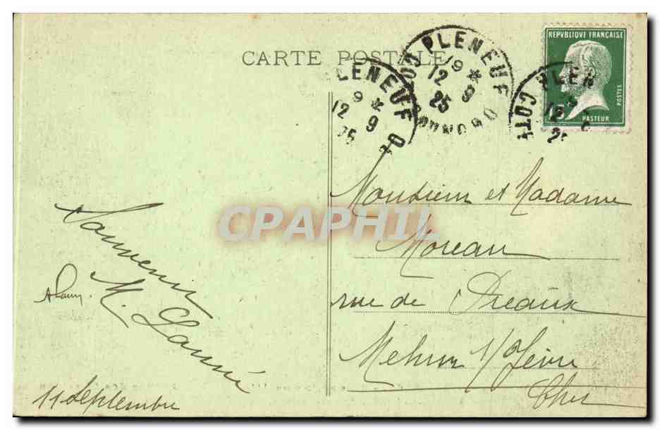 Bretagne CPA Les lits clos Folklore  — Verso