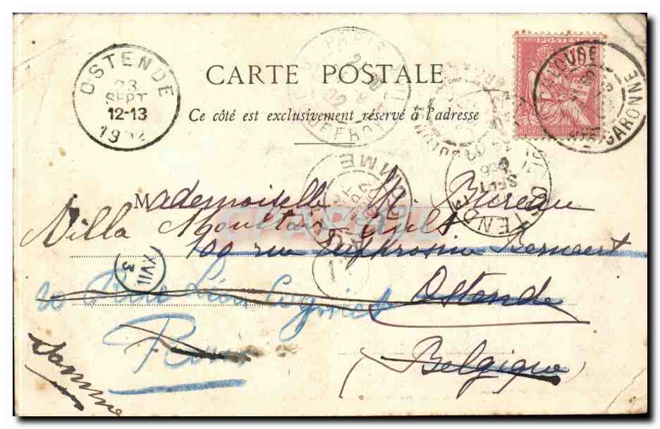 Toulouse — Fontaine du Jardin des Plantes par Laporte — Typo-Litho. JPP. Adit. Toulouse — Verso