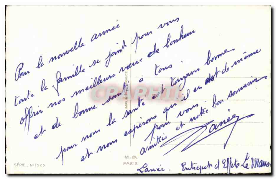CPA Fantaisie Bonne annee — Rückseite