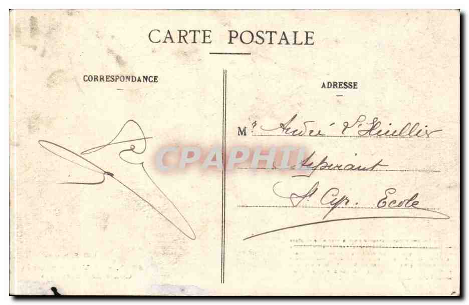 CPA Bretagne Folklore La veuve presse Militaria Conte de guerre — Verso