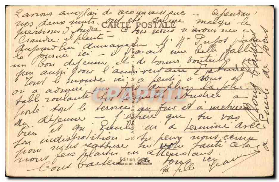 CPA Bretagne Folklore Jeunes bigoudenes se rendant a un pardon — Verso