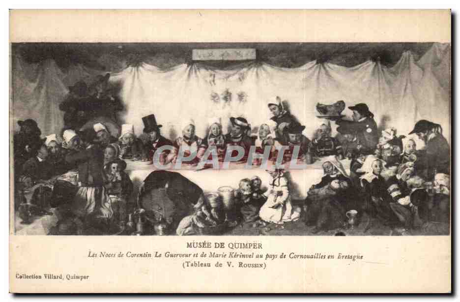 CPA Bretagne Folklore Musee de Quimper Les noces de corentin Le guerveur et de Marie Kerinvel au pays de Cornouailles