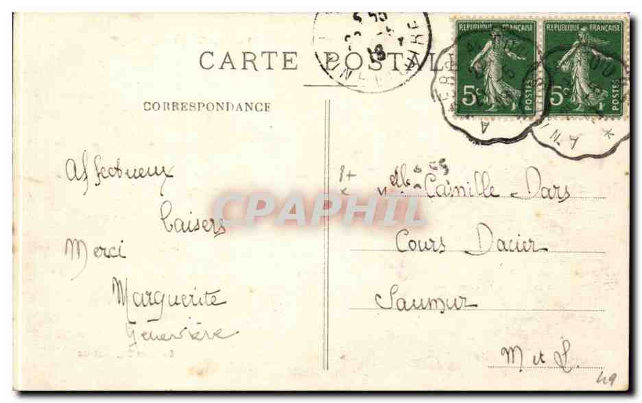 CPA Saint Martin de la Place La croix rouge — Back