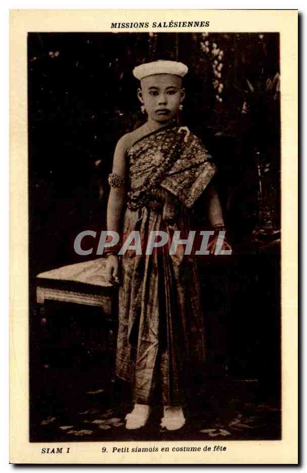 Petit siamois en costume de fête — Missions Salésiennes — Siam I, n°9