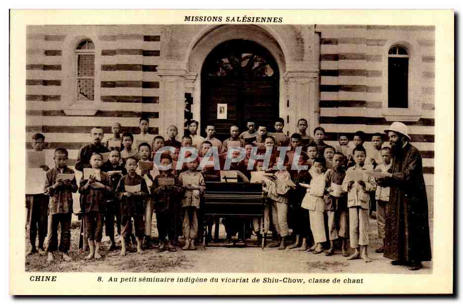 Chine — Classe de chant au petit séminaire indigène du vicariat de Shiu-Chow — Missions Salésiennes, n°8
